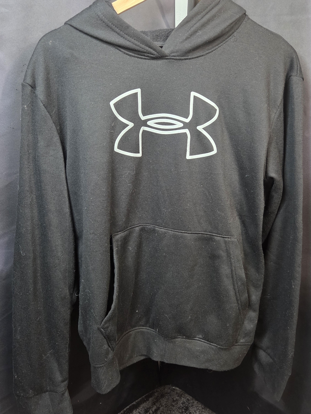 Under Armour Hoodie Men's Black Size LARGE Sweatshirt Storm Light Weight